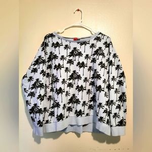 H&M divided blue/black Palm Tree light sweater Medium